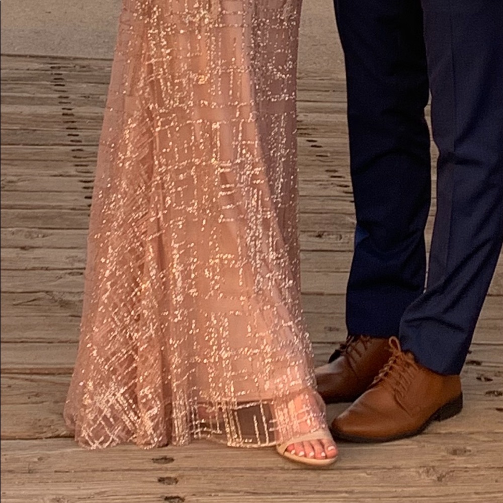 Rose gold prom dress - Picture 6 of 10
